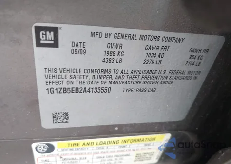 2010 Chevrolet Malibu Ls from USA, damaged, VIN 1G1ZB5EB2A4133550